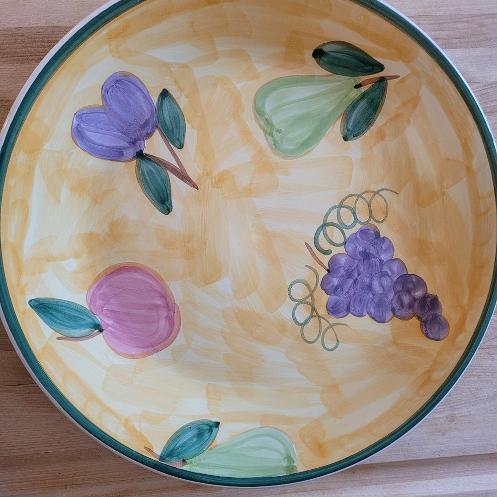Caleca Italian FRUTTA Hand Painted 14" Serving Platter Excellent Condition